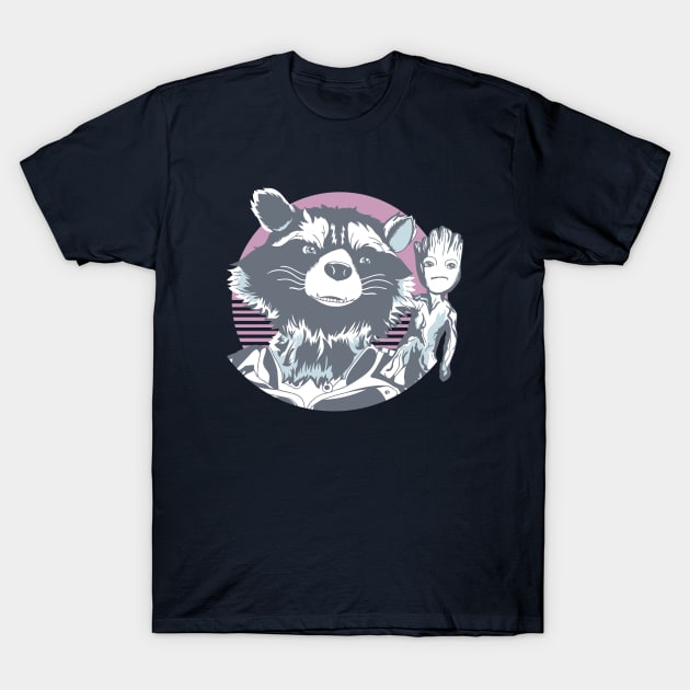 Rocket Racoon x Groot T-Shirt by miraazalia@gmail.com